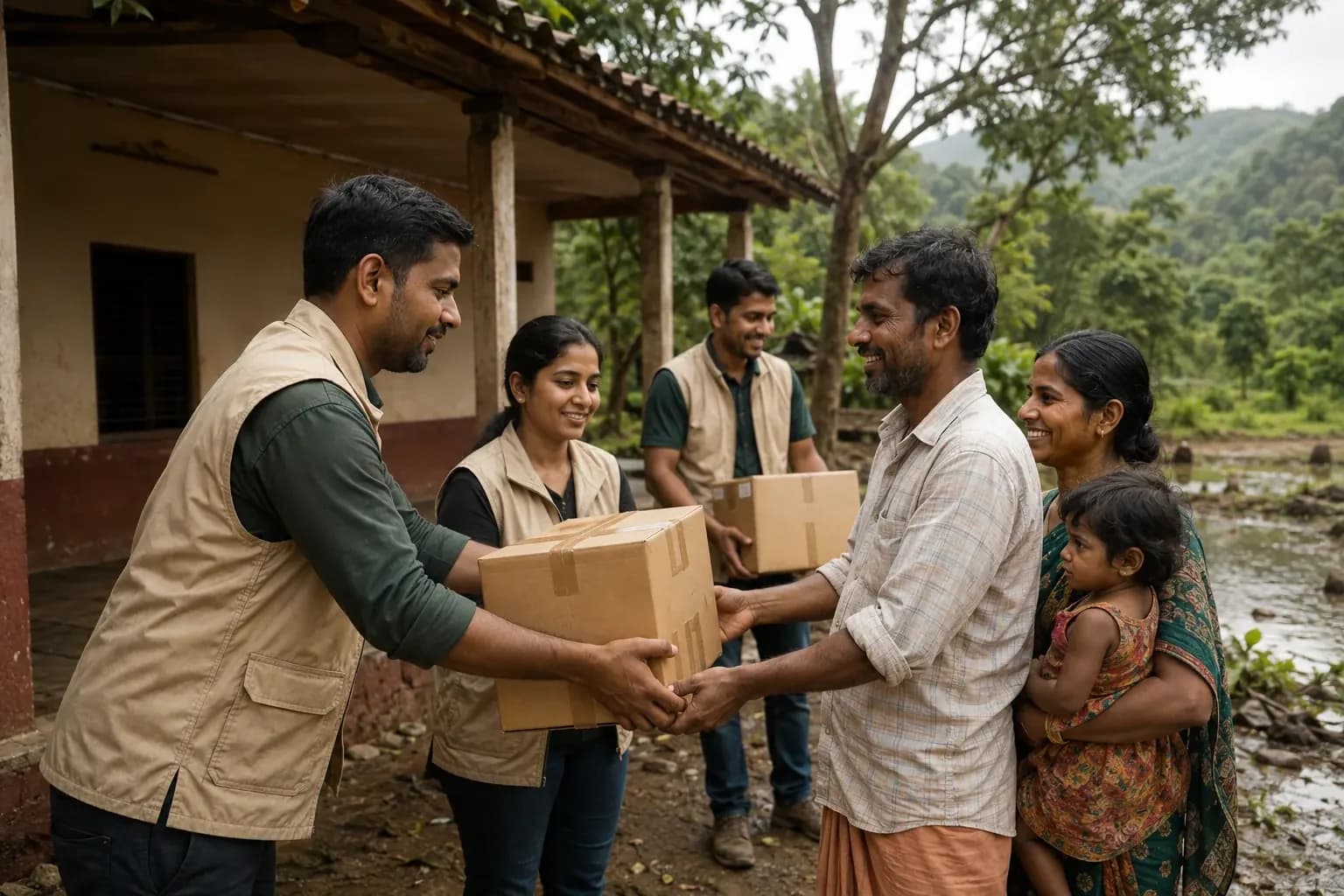 Disaster Relief & Rehabilitation — AI-generated illustrative image